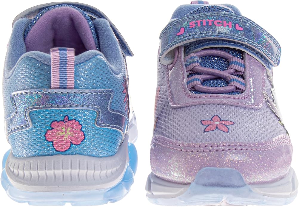 Girls Character Shoes Light Up Shoes LED Athletic Shoes for Girls Disney Princess Moana Little Mermaid Stitch Minnie Frozen Paw Patrol (Sizes: 5-10 Toddlers / 11-12 Little Kid)
