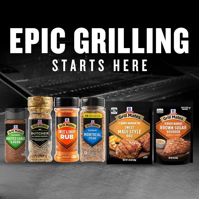 McCormick Grill Mates Marinade Mix, Hawaiian Style BBQ, Tropical Hawaiian-Inspired, 15 Minute Marinade for Chicken, Pork, and Seafood, 1.25 oz (Pack of 12)