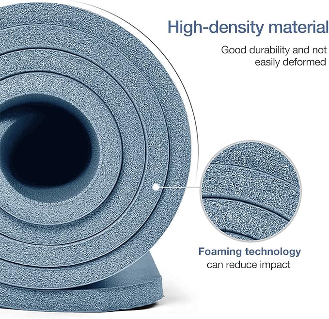 Gruper Yoga Mat Non Slip NBR Extra Thick Yoga Mat, 72"L x 32"/24"W x 0.6"/0.4"TH (185cm x 80cm/61cm x 15mm/10mm), Anti-Tear Exercise Mat with Carrying Strap and Bag, Workout Mats for Yoga, Pilates