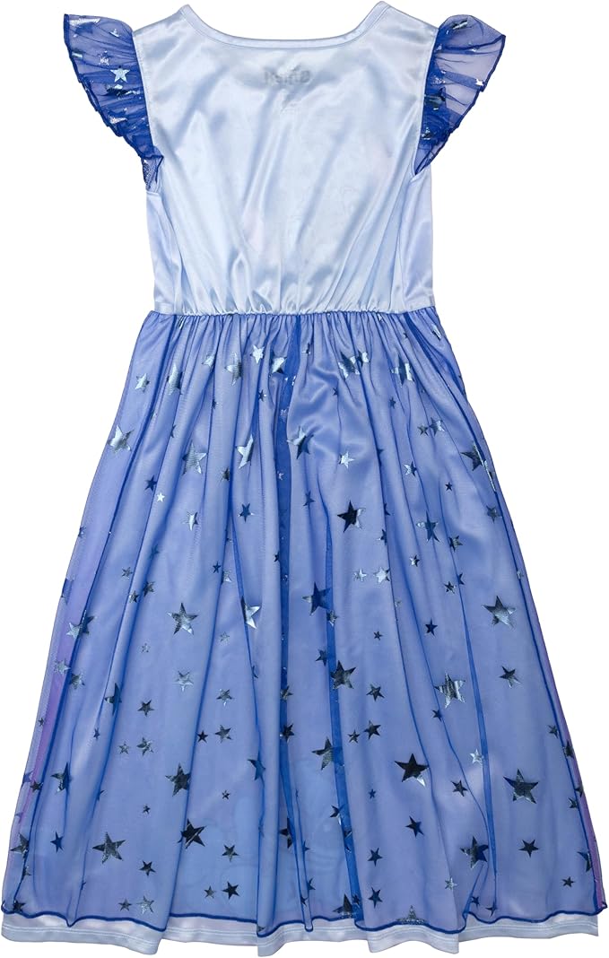 Disney Girls' Princess Dress Nightgown, Fantasy Gown, Soft & Cute Pajamas for Kids