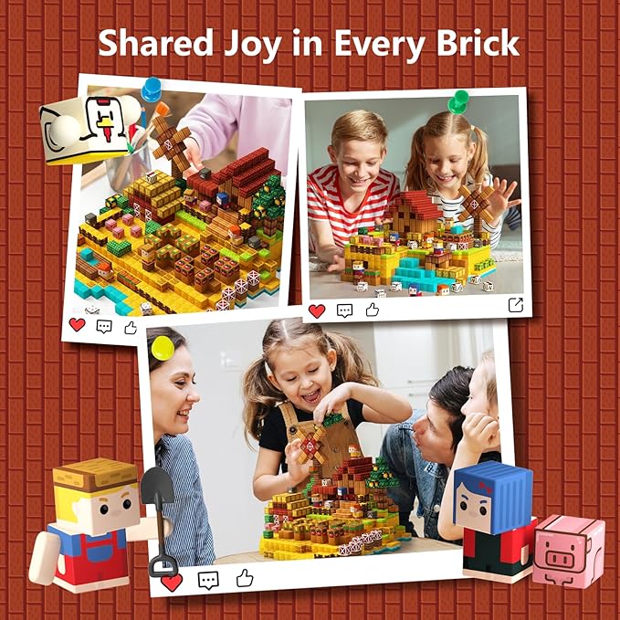 idoot 100PCS Magnetic Blocks Farm Animal Toys, STEM Sensory Building Gifts for Boys and Girls