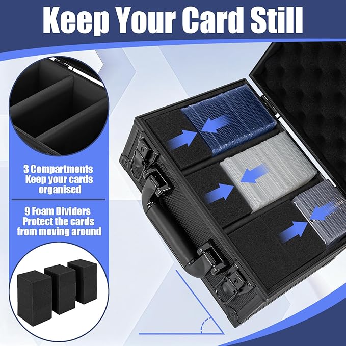 Toploader Storage Box for 3" x 4" 35pt Rigid Card，Top Loader Cards Hard Carrying Case ，Sports Card Storage Boxes for Trading Cards, Top Loaders Holder (Holds 300+ Toploaders)