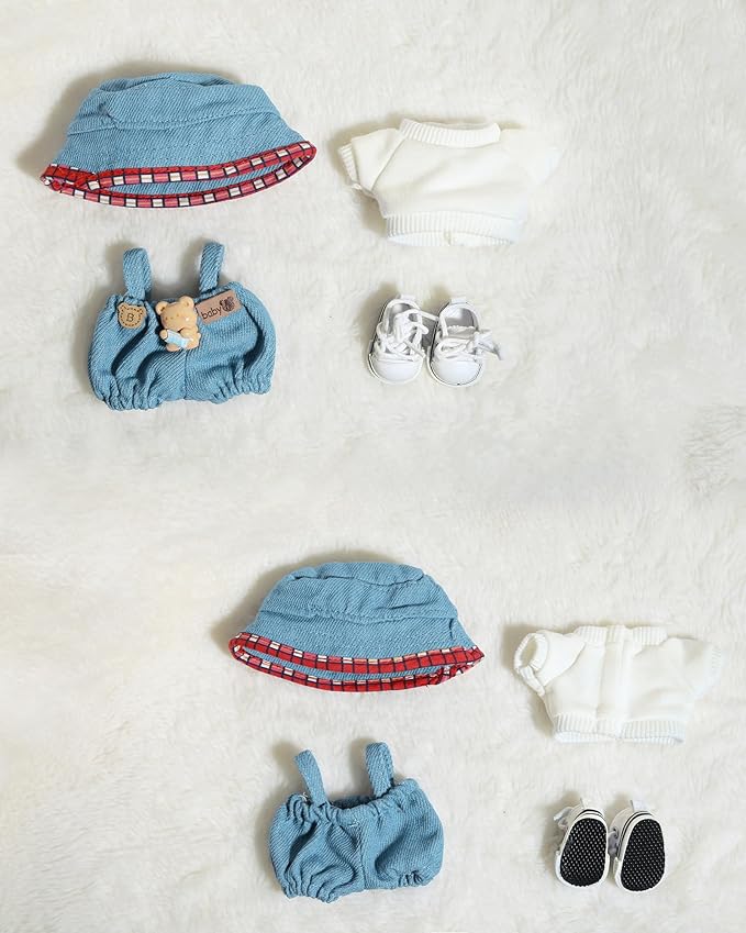 Doll Clothes for 17cm Dolls Fashion Accessories for Dress Up No Doll Light Blue