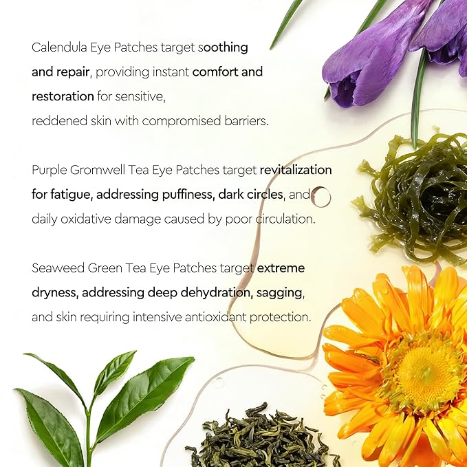Under Eye Patches For Puffy Eyes and Dark Circles, Soothing Hydrating Eye Mask with Calendula, Green Tea, Retinol, Undereye Bags Skin Care - Mothers Day Gifts for Mom (30 Pairs)
