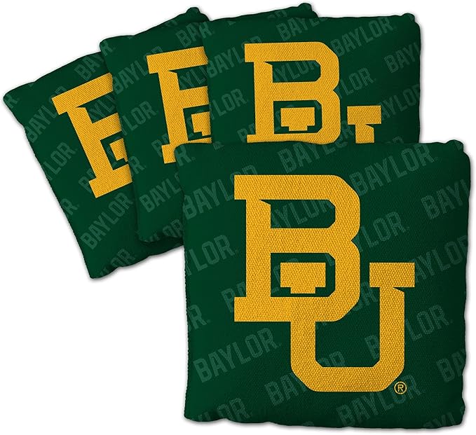 YouTheFan Officially-Licensed NCAA Set of 4 Cornhole Bags - All Weather Regulation 6” x 6” Size - 16oz Weight - Designed in USA