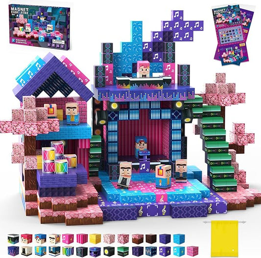 Magnetic Blocks 120PCS Magnet Building Blocks for Kids 4-12, Princess Sensory Girls Gift Educational Christmas Birthday Gifts Construction Toys