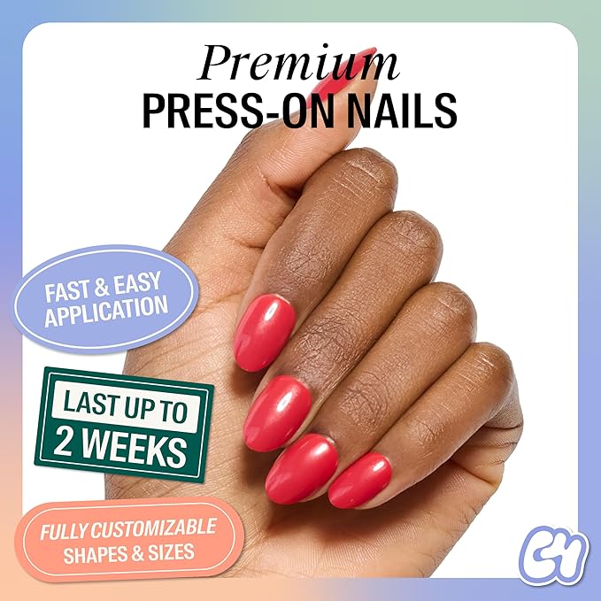 Chillhouse - Chill Tips, Press on Nails Kit - We Jamming (Oval - Short) - 30 Nail Shapes & Sizes - Up to 2 Weeks of Wear - Customizable - Reusable - Latina Founded & Women Owned - Beauty & Self Care