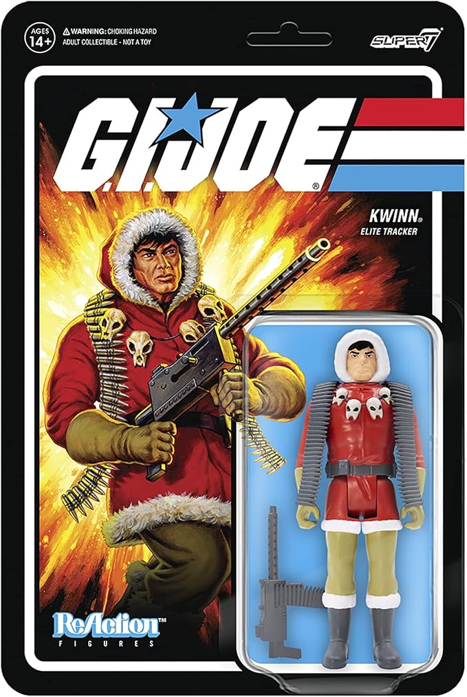 Super7 G.I. Joe Kwinn - 3.75" G.I. Joe Action Figure with Accessory Classic Cartoon Collectibles and Retro Toys