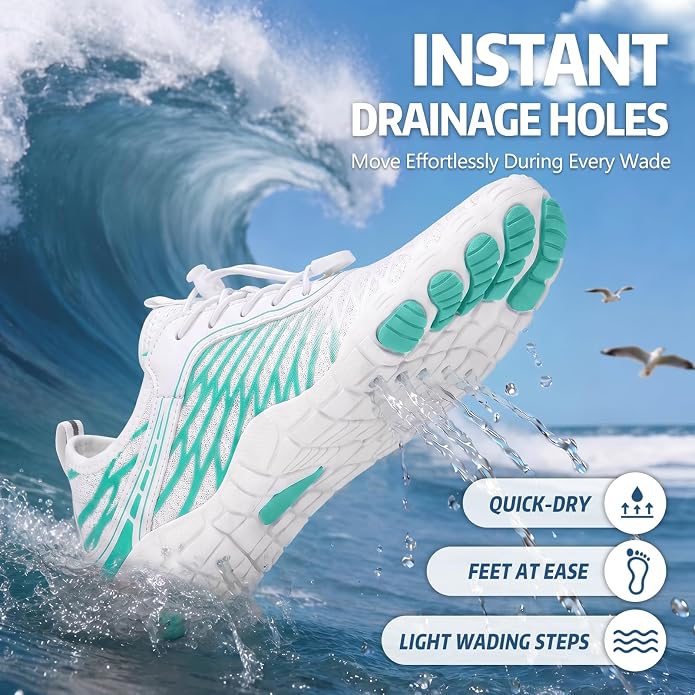 ELETON Barefoot Shoes Women Men Footwear, Wide Toe Box Hiking Zero Drop Non-Slip Quick-Dry River Boat Pool Beach Water Shoes, Lightweight Swimming Running Walking Sneakers Unisex
