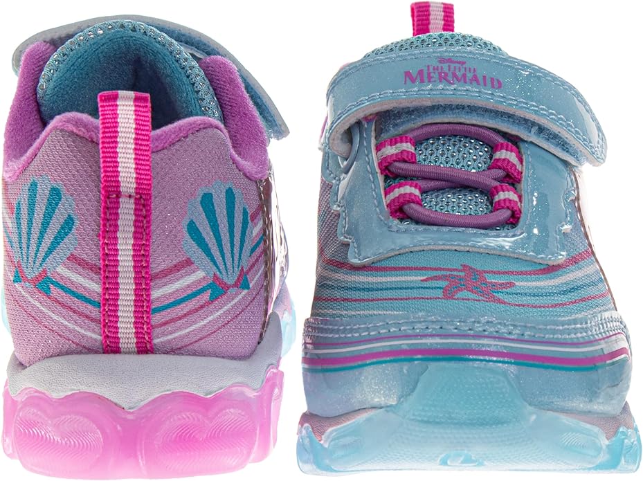 Girls Character Shoes Light Up Shoes LED Athletic Shoes for Girls Disney Princess Moana Little Mermaid Stitch Minnie Frozen Paw Patrol (Sizes: 5-10 Toddlers / 11-12 Little Kid)