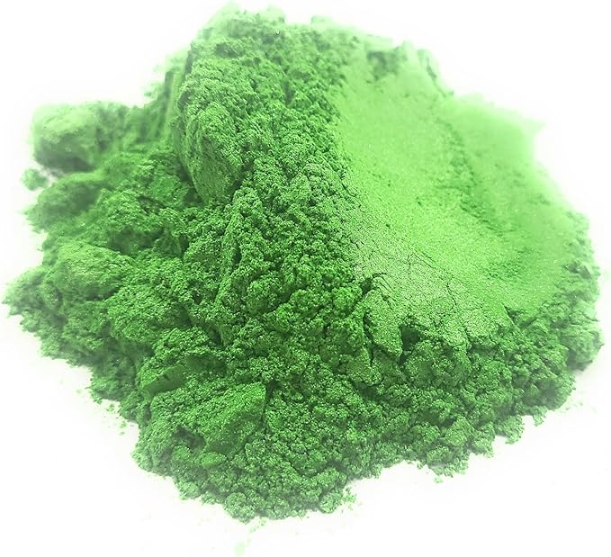 Pearl Mica Powder Pigment Dye - 500 grams (1.1 lbs) - Best Bulk Price for Fine Arts, Crafting, Painting, Bath bomb Soap Candle Slime Jewelry Making, Epoxy Resin, Woodworking (Green AG16)