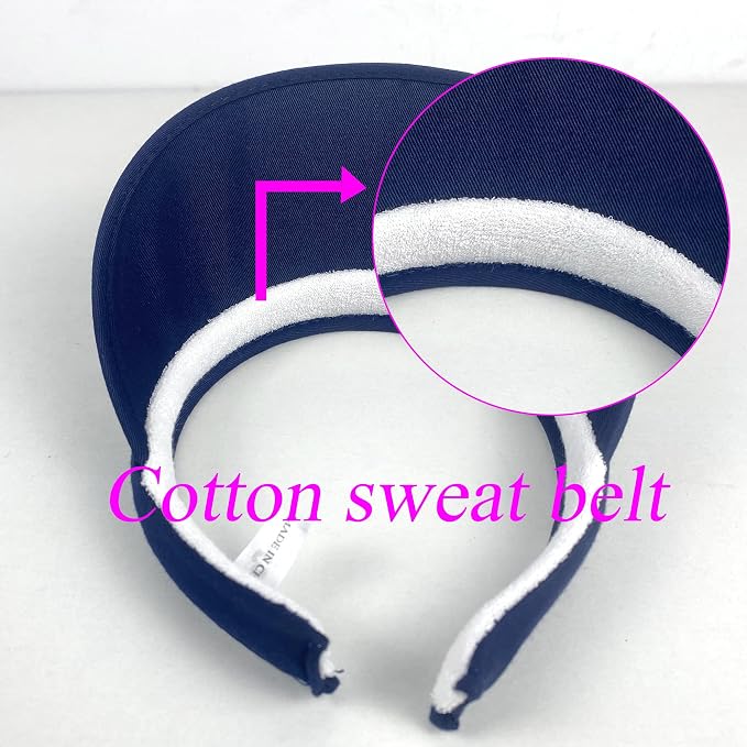 2 Pack Sun Visor Hats Women Men Clip On Wide Brim Visors Hat Outdoor Sports Golf Beach Travel Tennis Caps
