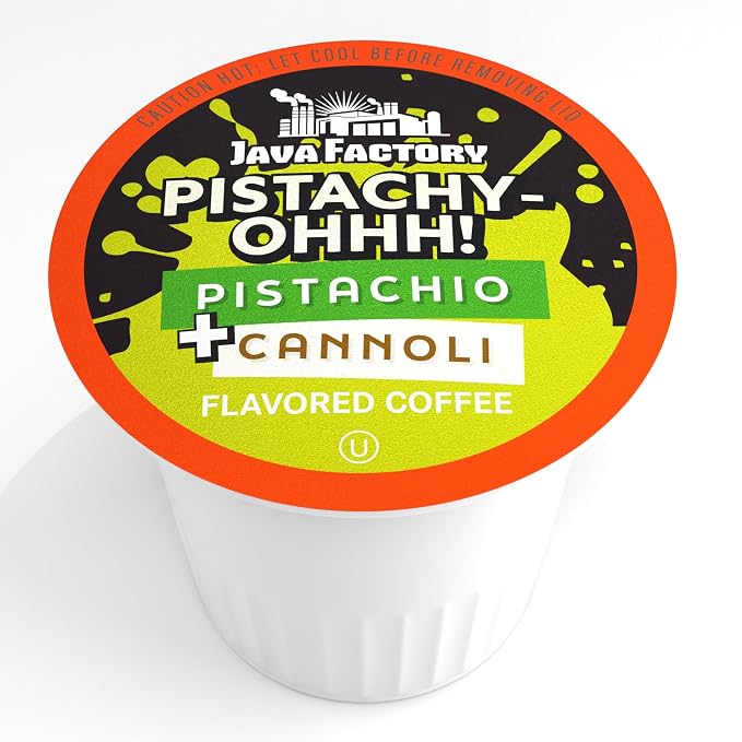 Java Factory Flavored Coffee Pods, Pistachy OHHH, Compatible with K Cup Brewers, 80 Count