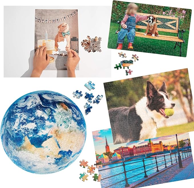 Custom Puzzle from Photo Custom Jigsaw Puzzle Unique Birthday Present Suitable for Children Family and Friends Personalized Puzzle-Multi Size (1000piece-Wooden)