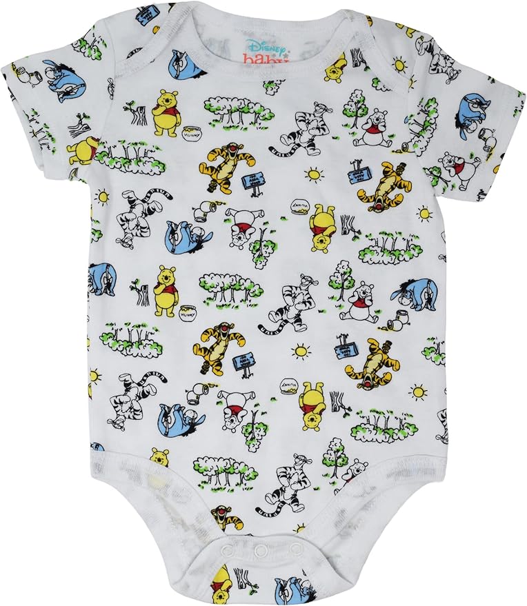 Disney Baby 5 Pack Bodysuits Newborn to Infant Sizes (Newborn - 24 Months)