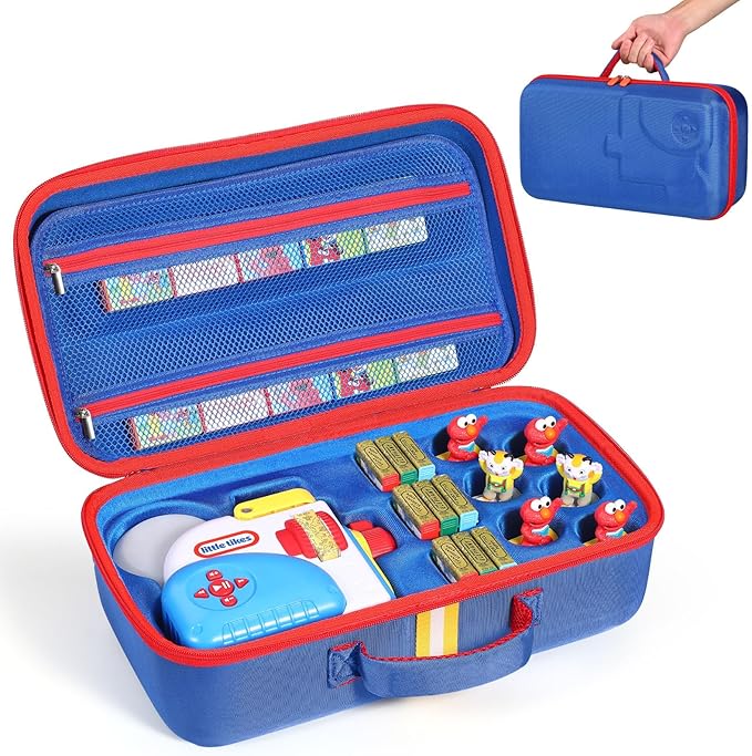 Hard Shell Case for Little Tikes Story Dream Machine Books Starter Set, Many Story Collection, Storytime/Little Golden Book Toys Storage Travel Bag (Blue, Large)