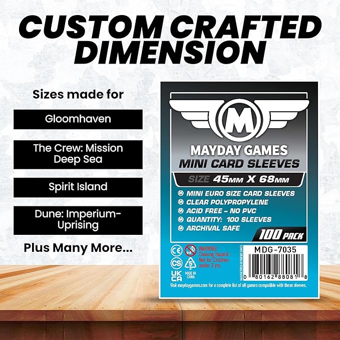 Mayday Games Mini Card Sleeve 45 MM X 68 MM pack of 100