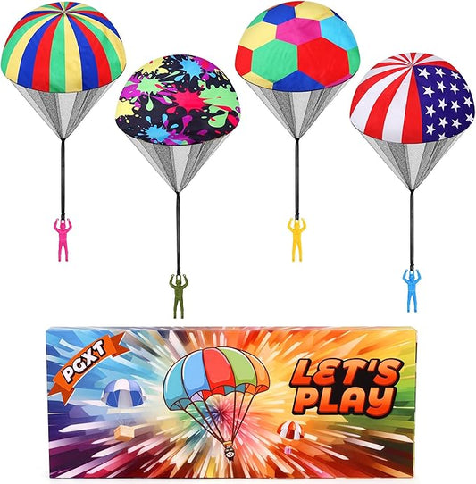 Parachute Toy for Kids, Outdoor Toys Flying Parachute Men, Inside & Outside Toys for or 3 4 5 6 7 8 9 10 11 12 Year Old, Christmas Stocking Stuffers for Kids Idea 2025 Unique Boys Party Favors