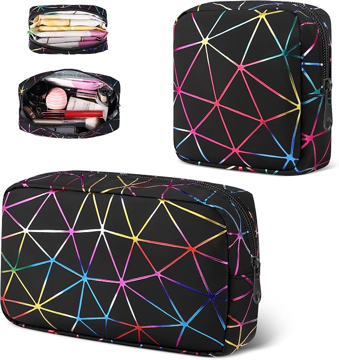 Likesing Period Bag for Teen Girls, Leather Sanitary Napkin Storage Bag, Portable Menstrual Pad Bag Period Pads Pouch, Small Make Up Bags