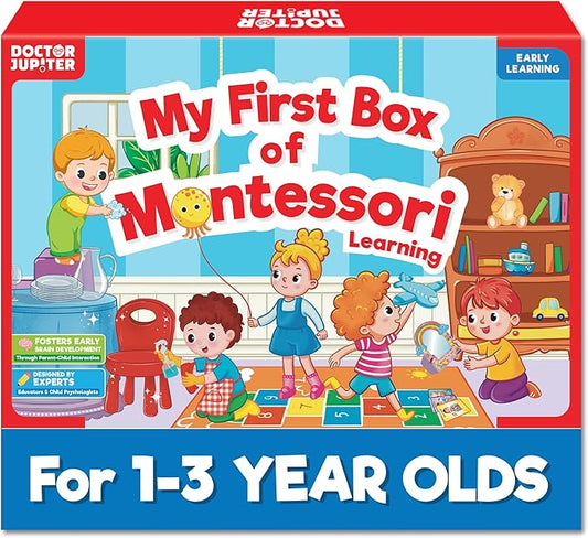 Doctor Jupiter My First Box of Montessori Learning for Toddlers 1+ Year Olds | Montessori Toys, Birthday Gift for 1 2 3 Year Old Boys & Girls | Learning & Educational Activities for 1+ Year Old