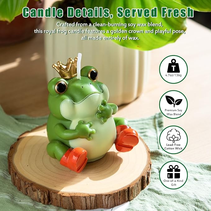 Frog Prince Aromatherapy Scented Vegetable Wax Candle
