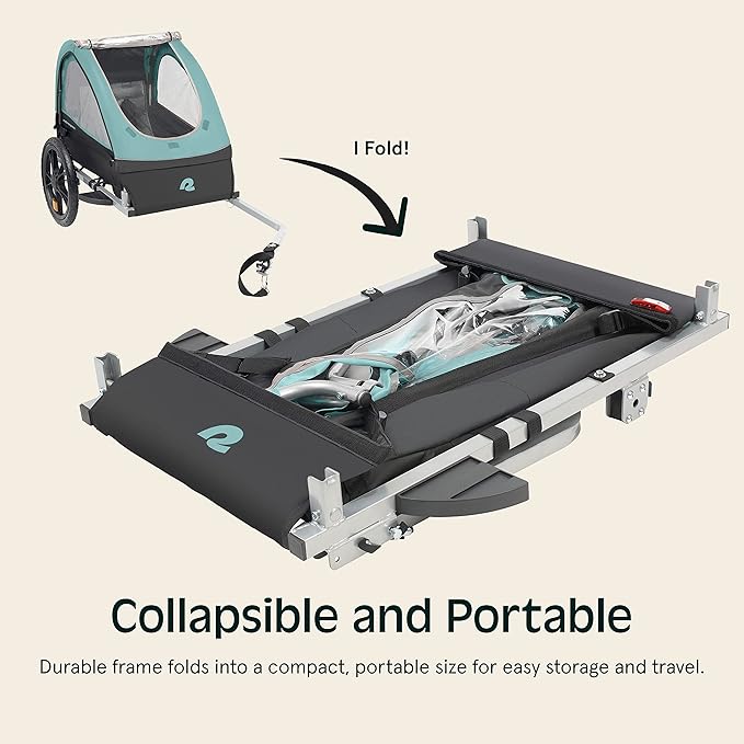 Retrospec Rover Kids Bicycle Trailer Single and Double Passenger Children’s Foldable