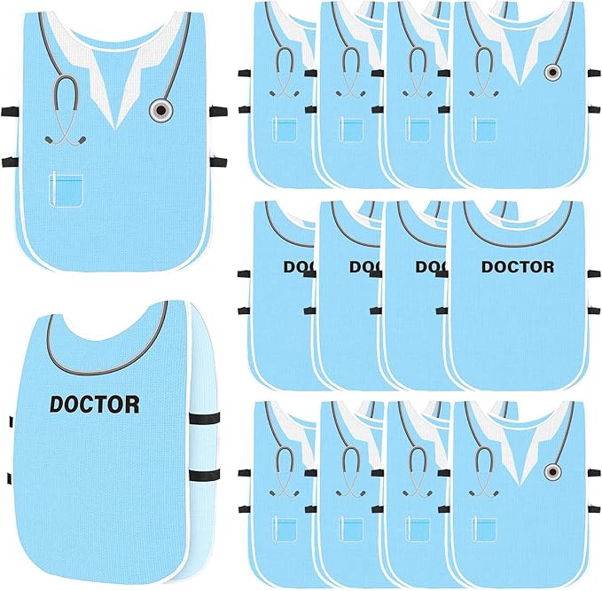 Panitay 12 Pcs Kids Dressing up Costumes Toddler Kids Dress up Vests for Boys Girls Party Pretend Play Costume Supplies