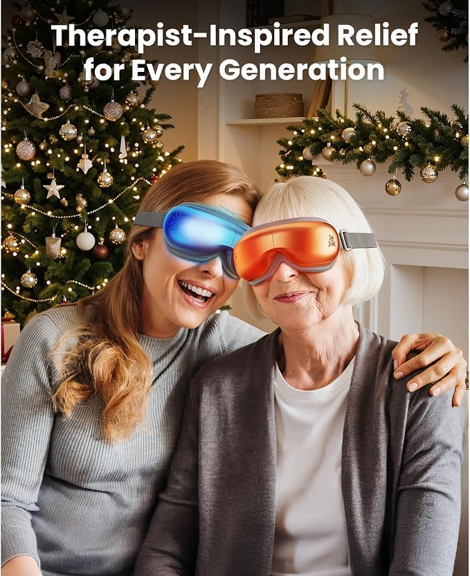 BOB AND BRAD Eye Massager with Heat and Cooling, FSA Eligible HSA Eligible, EyeOasis 3 Eye Massager for Migraine, Heated Eye Mask for Dry Eye Headache Relief Sleep Improve, Ideal Fathers Day Dad Gifts