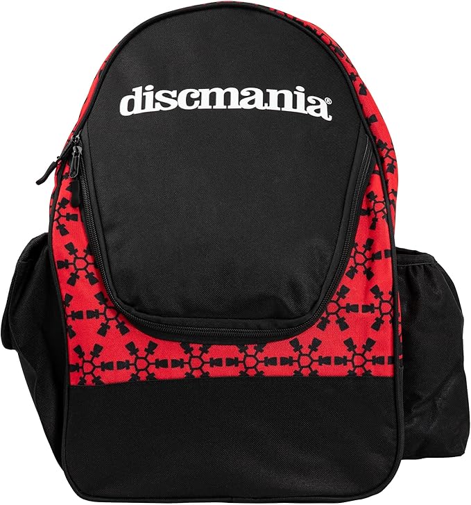 Discmania Fanatic Go Disc Golf Backpack | 18 Capacity + Top Pocket for 2 Putters | Lightweight, Durable Disc Golf Bag | Tall Side Pocket, Bottle Holder | Padded Straps & Water-Resistant Shell