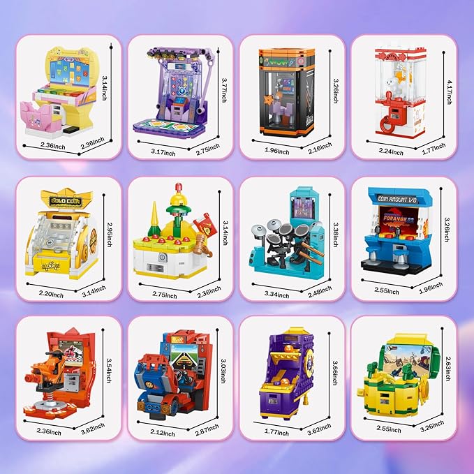 NUTCRACKER 12 in1 Game Console Building Set for Boys Girls, Mini Friends Game Console Toy Building Set, Children Party Favors for Goodie Bags, Easter Birthday Gifts for Girls Boys 14+（1228 Pieces）