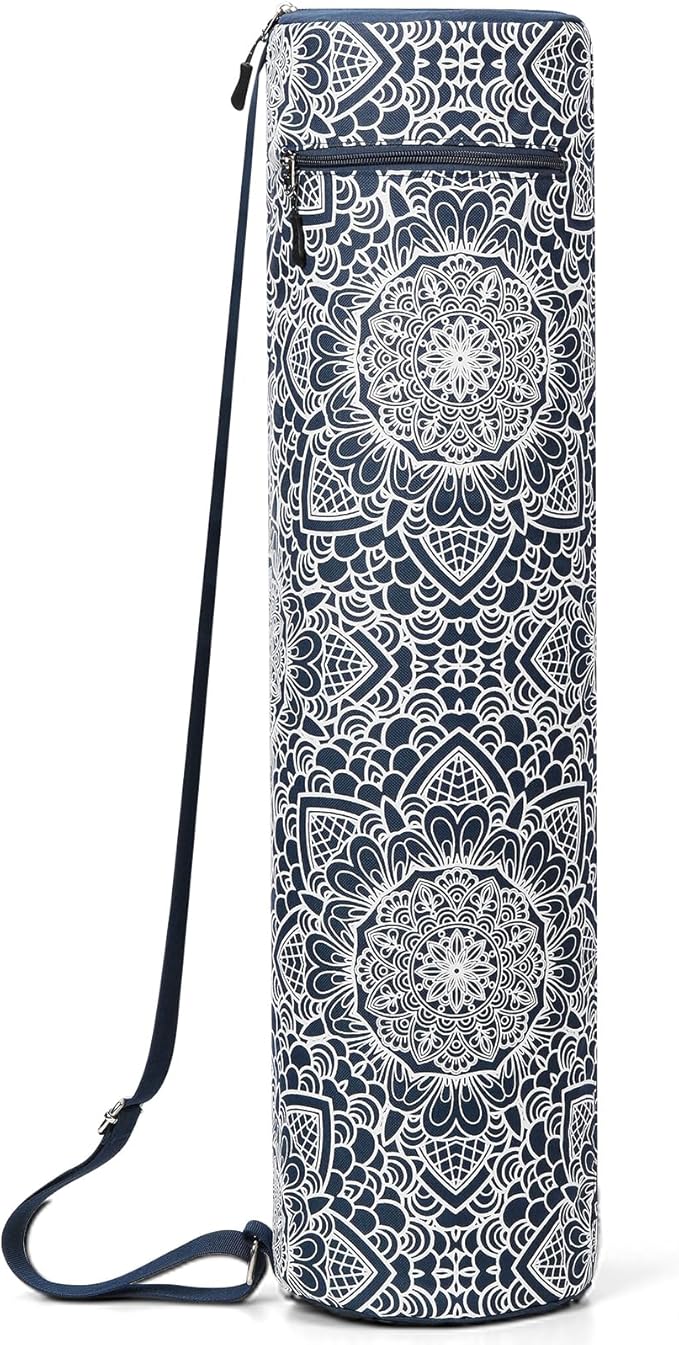Gonex Yoga Mat Bag, Yoga Mat Carrier Full-Zip Exercise Yoga Mat Carry Bag for Women Men with 2 Multi-Functional Storage Cargo Pockets Extra Wide Adjustable Shoulder Strap