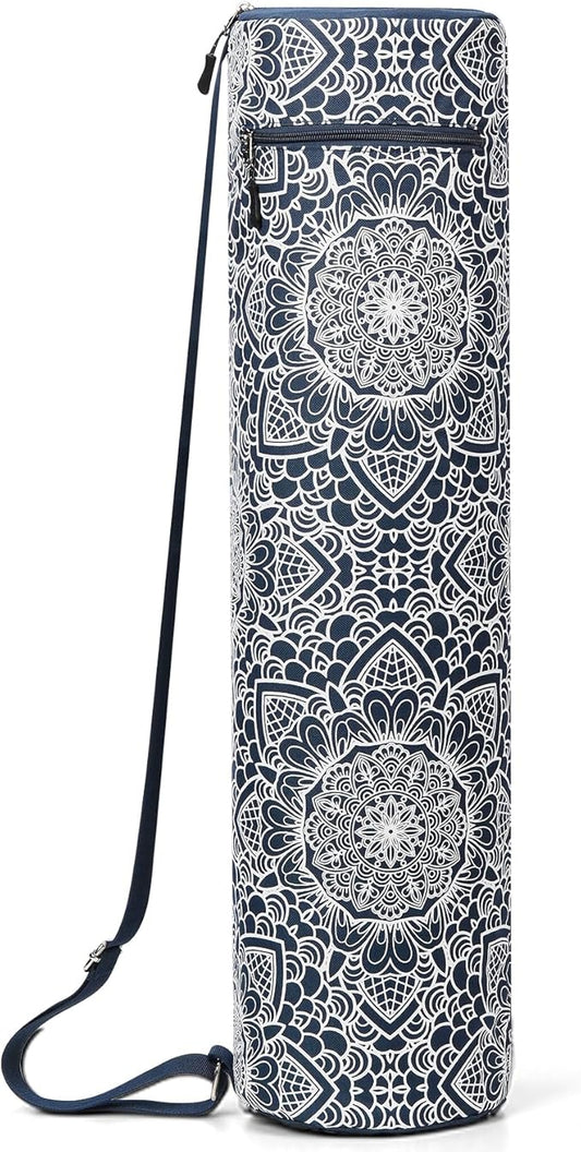 Gonex Yoga Mat Bag, Yoga Mat Carrier Full-Zip Exercise Yoga Mat Carry Bag for Women Men with 2 Multi-Functional Storage Cargo Pockets Extra Wide Adjustable Shoulder Strap
