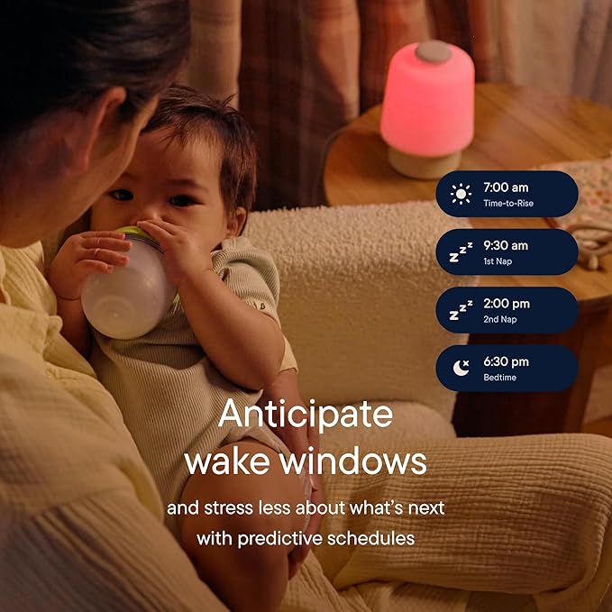 Hatch Baby Sound Machine, Night Light | Hatch Baby Model | Sleep Support | Registry Essential, Routine Builder, Time-to-Rise Alarm Clock, White Noise, Nursery Stories, Toddler Kids (Wi-Fi), Peach