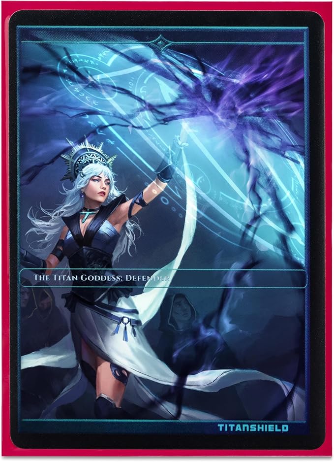 TitanShield Premium Card Sleeves | Compatible with Pokemon, One Piece, Lorcana, Flesh & Blood, & Magic The Gathering MTG | (150 Sleeves - Standard) (1, Viva Magenta, Standard | 66x91mm)