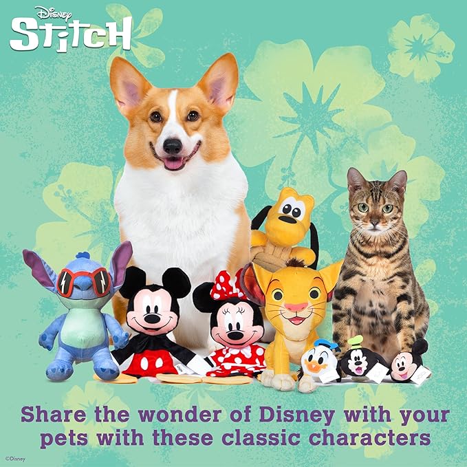 Disney for Pets Lilo and Stitch 3pk Feathered Jingle Balls Cat Toys with Catnip, Feather Teaser Ball Set for Cats, Cute Kitty Toy Fans