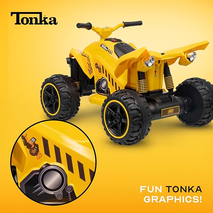 Voyager - Tonka - 12V ATV Ride On Toy, Fun and Exciting Ride for Kids, Stylish Design for Imaginative Play