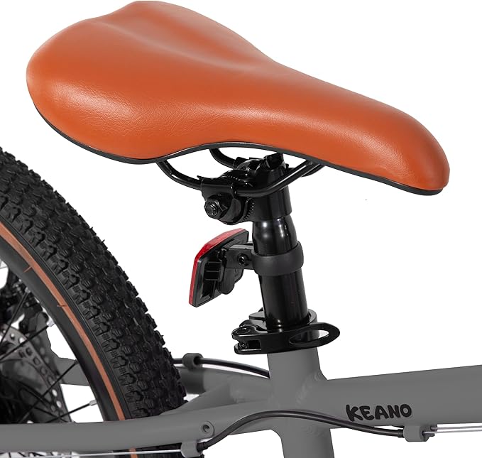 KEANO Huntaway 20 24 Inch Kids Bike for Boys & Girls Ages 7-12 Years Hardtail Mountain Bike for Kids with Aluminum Frame and 7-Speed Drivetrain Children Bicycle