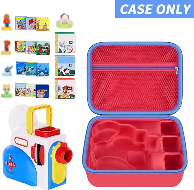 Blue & Red, 2 Cases Compatible with Little Tikes for Story Dream Machine Books Starter Set (Box Only)