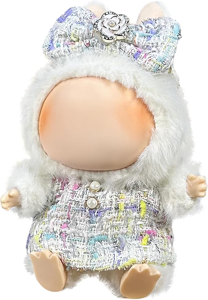 Clothes Fit for 17CM Doll, Fashion Doll Clothes Outfit Set Cute Theme Designer Toys Dress Accessories for Collector Fans Display (Florid White)