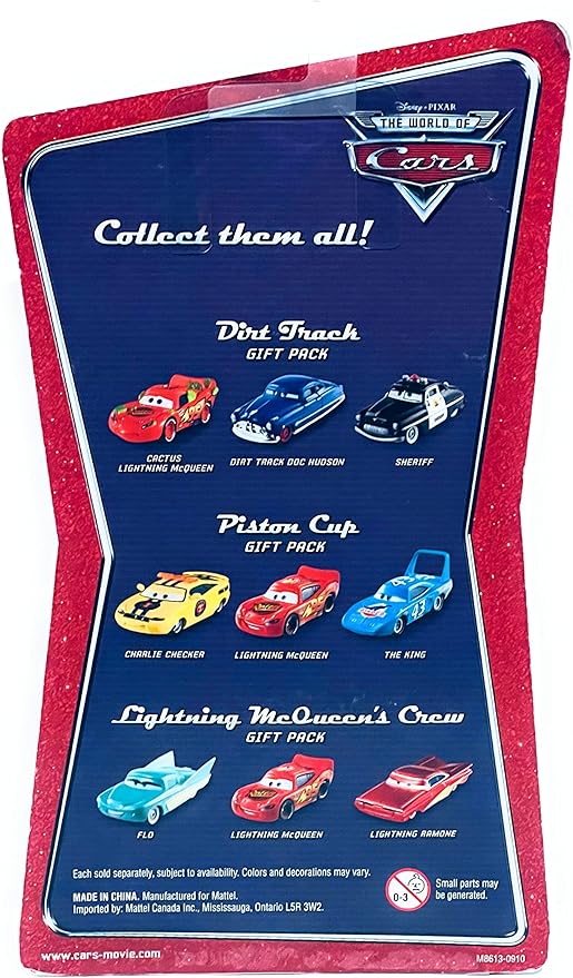 Mattel Cars Racing 3-Car Pack: Lightning McQueen/Flo/Lightning Ramone