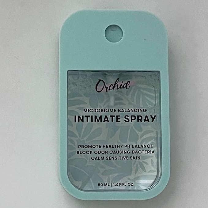 Orchid Microbiome Balancing Intimate Spray, 50 ml | Promotes Healthy pH Balance, Blocks Odor Bacteria, Calms Sensitive Skin, Aloe Leaf & Niacinamide, Portable Pocket Size