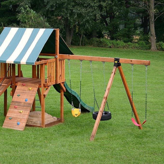 BETOOLL 90° A-Frame Middle Swing Set Brackets, Heavy Duty Steel DIY Swing Set - Includes Mounting Hardware, Ideal for Indoor and Outdoor Playgrounds (1 Middle Bracket-Black)