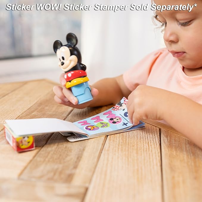 Melissa & Doug Sticker Wow!™ Mini Activity Pad and 200+ Refill Stickers for Stamper Arts and Crafts Fidget Toy Collectibles – Assorted Disney
