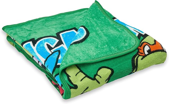 Northwest Nickelodeon Fleece Throw Blanket Teenage Mutant Ninja Turtles, Cowabunga Dudes, 46" x 60"