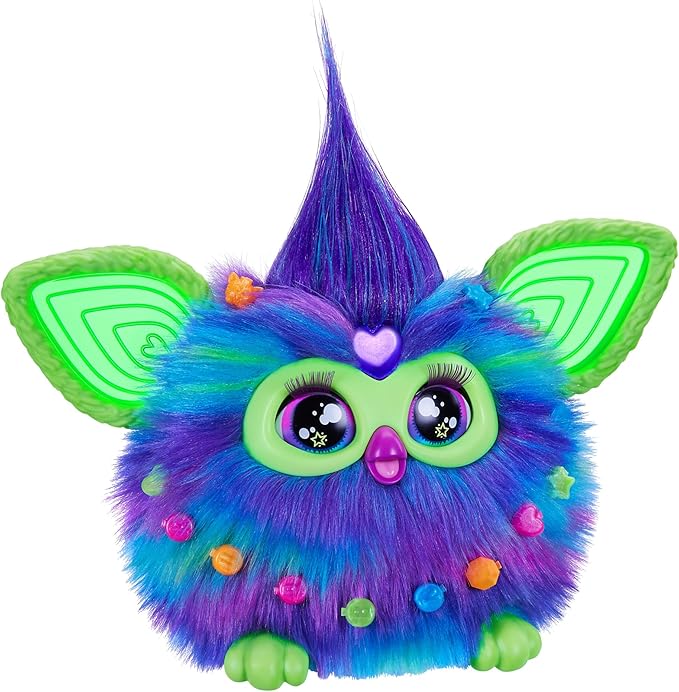 Furby Galaxy Edition, Glow in The Dark, 15 Fashion Accessories, Interactive Plush Toys for 6 Year Old Girls & Boys & Up, Voice Activated Animatronic (Amazon Exclusive)