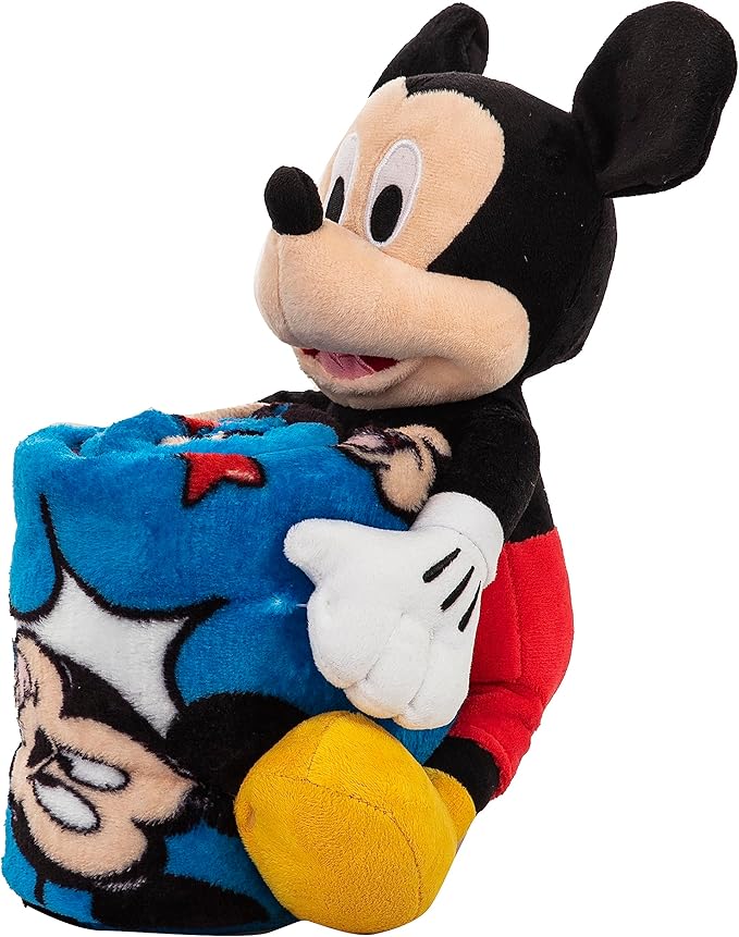 Northwest Mickey Mouse Comic Pop Character Hugger Pillow & Silk Touch Throw Blanket Set, 40" x 50"