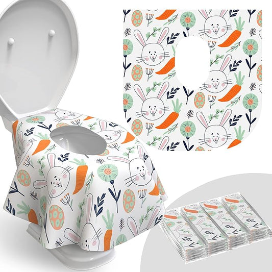 Disposable Toilet Seat Cover for Travel – 20 Pack with Covers Wrapped in Sets of 2, Non-Flushable Liners, Fits Most Seats – Kids, Toddlers, Adults