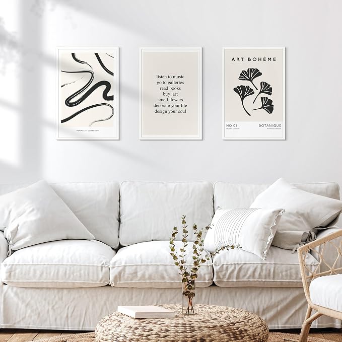 upsimples 12x18 Poster Frame, Easy Slide-In Assembly, White, 3 Pack | Gallery Wall 12 x 18 Picture Frames Set for Family, Wedding, Christmas, Easy to Change Photos