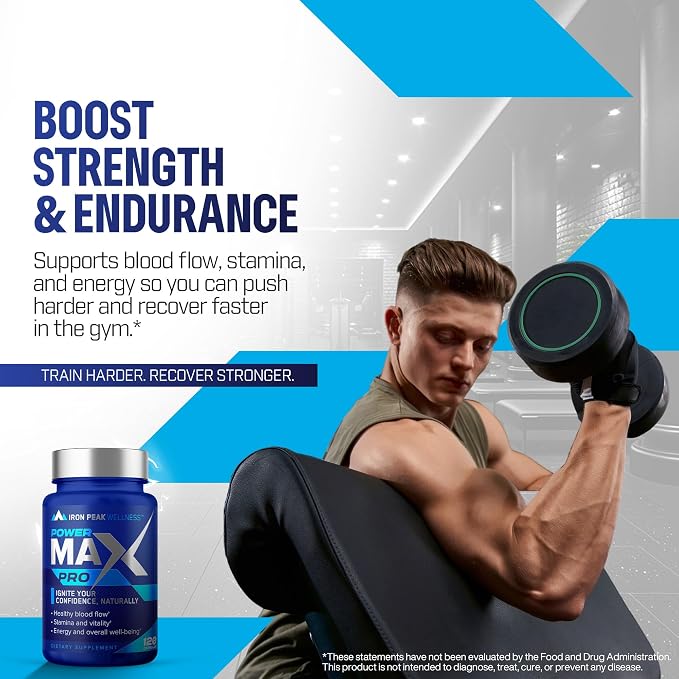 Testosterone Booster Pills for Men - Male Enhancing Supplement - Fast Acting Blood Flow, Muscle Growth, Strength, Energy, Libido, Endurance, Workout - Natural Performance Test Boost - 60 Day Serving