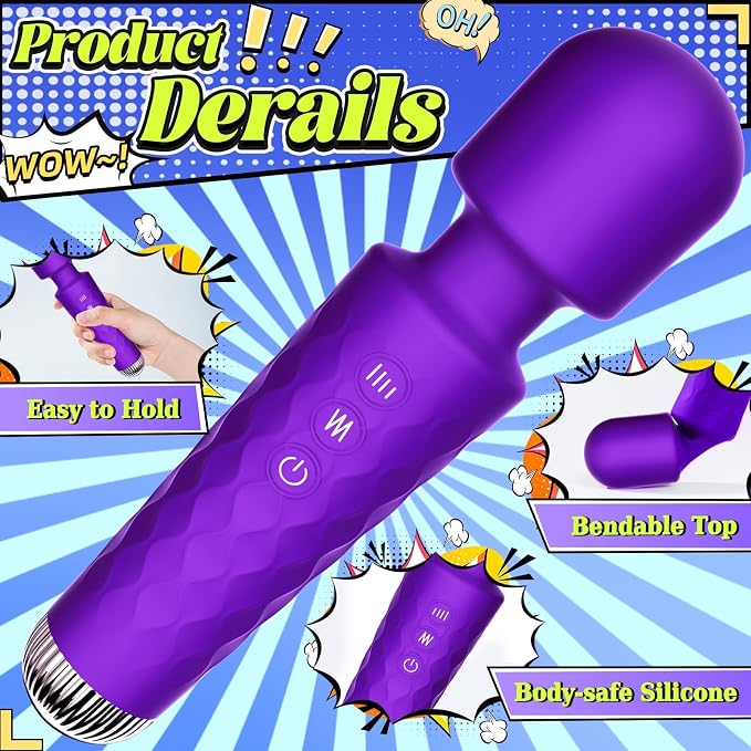 Allovü G-Spot Vibrator for Women & Couples, Silicone Intimate Sex Toys with 10 Vibration Modes, IPX6 Waterproof USB Rechargeable Personal Wand Massager for Her